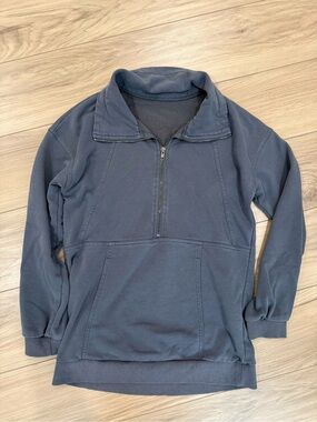Grey Quarter Zip Pullover